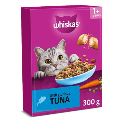 WHISKAS 1+ Dry TUNA Cat Food 300g (6 x 300g)
