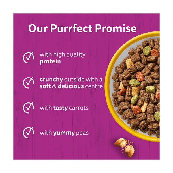 WHISKAS 1+ Dry CHICKEN Cat Food 300g (6 x 300g)