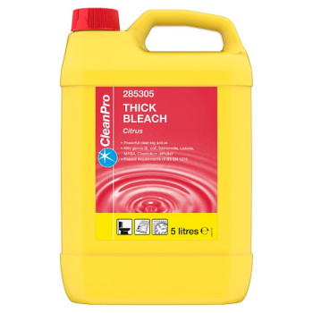 CleanPro Thick Bleach Citrus 5 litres (1 x 5ltr) CleanPro Thick Bleach Citrus 5 litres (1 x 5ltr)