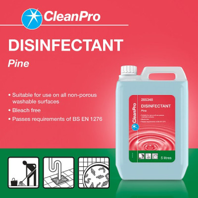 CleanPro Disinfectant Pine 5 Litres (2 x 5ltr) CleanPro Disinfectant Pine 5 Litres (2 x 5ltr)