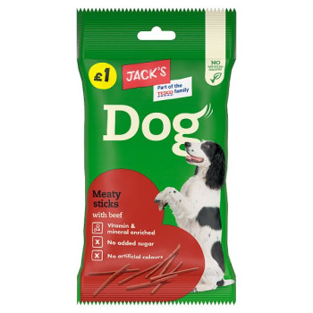 Jack's Dog Meaty Sticks with Beef 100g (14 x 100g)