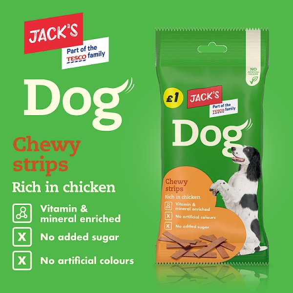 Jack's Dog Chewy Strips Rich in Chicken 150g (15 x 150g)