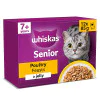 WHISKAS Senior 7+ POULTRY Feasts Wet Cat Food Pouches in Jelly 12 x 85g (4 x 12x85g)