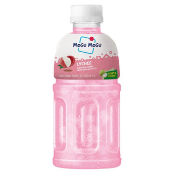 Mogu Mogu Lychee Flavored Drink with Nata de Coco 320ml (24 x 320ml)