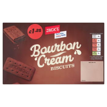 Jack's Bourbon Cream Biscuits 400g (12 x 400g)