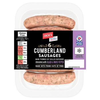 Jack's 6 Cumberland Sausages 400g (7 x 400g) Jack's 6 Cumberland Sausages 400g (7 x 400g)