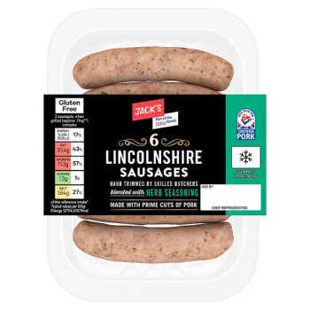Jack's 6 Lincolnshire Sausages 400g (7 x 400g)