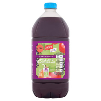 Jack's Double Strength Apple and Blackcurrant 1.5 Litre (8 x 1.5ltr)