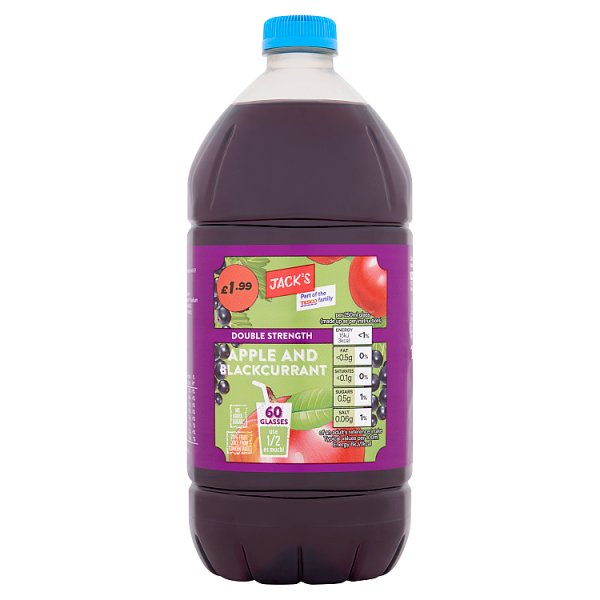 Jack's Double Strength Apple and Blackcurrant 1.5 Litre (8 x 1.5ltr)