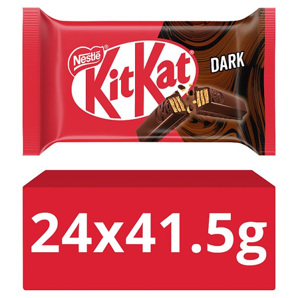 KitKat 4 Finger Dark Chocolate Bar 41.5g (24 x 41.5g) KitKat 4 Finger Dark Chocolate Bar 41.5g (24 x 41.5g)