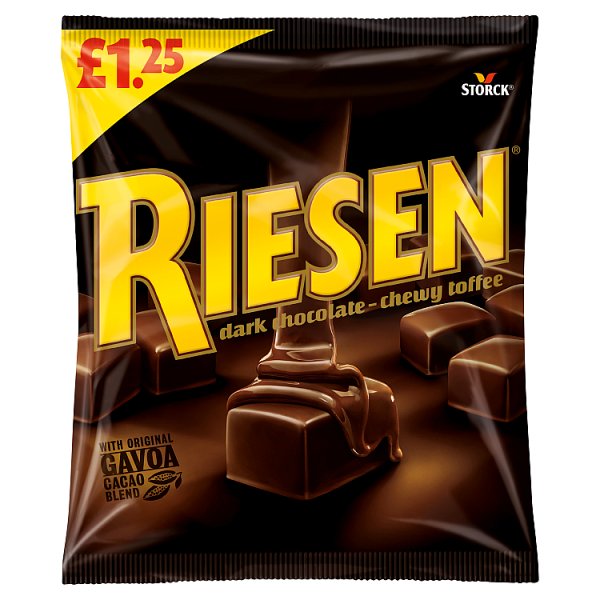Riesen Dark Chocolate - Chewy Toffee 110g (12 x 110g) Riesen Dark Chocolate - Chewy Toffee 110g (12 x 110g)