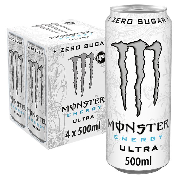 Monster Energy Drink Ultra Zero Sugar 4 x 500ml (6 x 4x500ml)