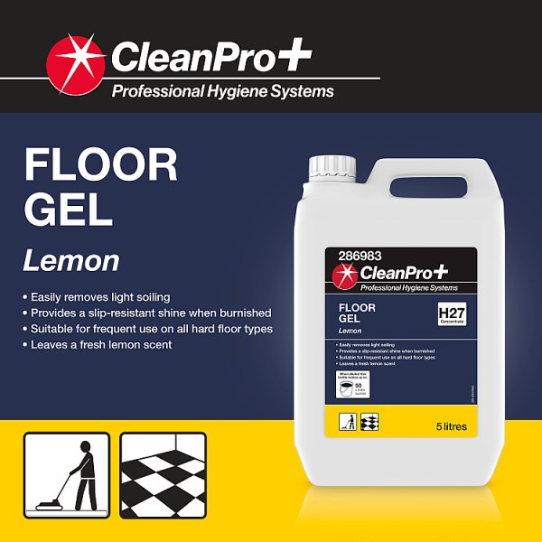 CleanPro+ Floor Gel Lemon 5 Litres (2 x 5ltr)