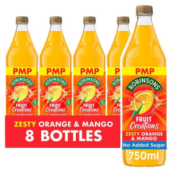 Robinsons Fruit Creations Zesty Orange & Mango 750ml (8 x 750ml)