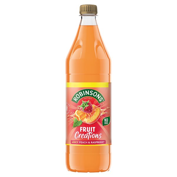 Robinsons Fruit Creations Peach & Raspberry Squash 750ml (8 x 750ml)