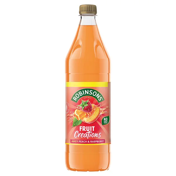 Robinsons Fruit Creations Peach & Raspberry Squash 750ml (8 x 750ml)