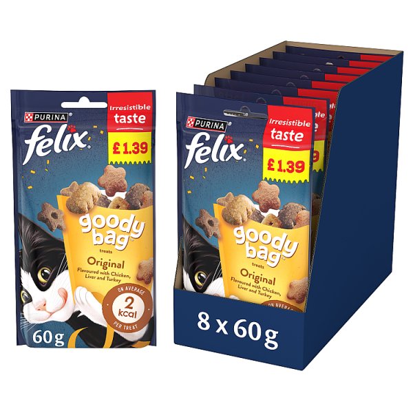 FELIX Goody Bag Original Mix Cat Treats 60g PMP (8 x 60g)