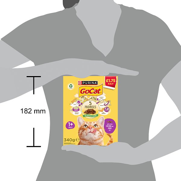 GO-CAT Chicken and Duck Dry Cat Food 340g PMP (6 x 340g) GO-CAT Chicken and Duck Dry Cat Food 340g PMP (6 x 340g)