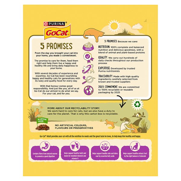 GO-CAT Chicken and Duck Dry Cat Food 340g PMP (6 x 340g) GO-CAT Chicken and Duck Dry Cat Food 340g PMP (6 x 340g)