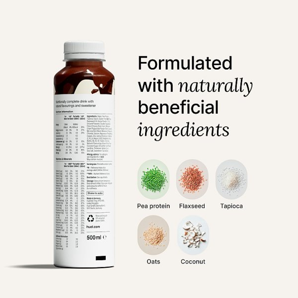 Huel Chocolate Flavour Ready-To-Drink Complete Meal 500ml (8 x 500ml)