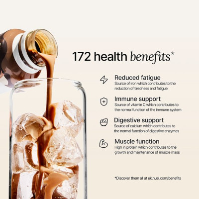 Huel Chocolate Flavour Ready-To-Drink Complete Meal 500ml (8 x 500ml)
