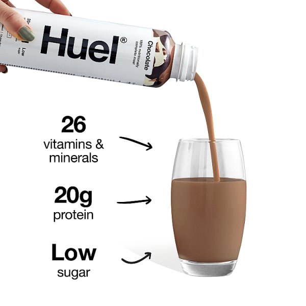 Huel Chocolate Flavour Ready-To-Drink Complete Meal 500ml (8 x 500ml)