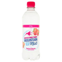 Mountain Mist Berries & Cherries Flavoured Still Spring Water 500ml (12 x 500ml)