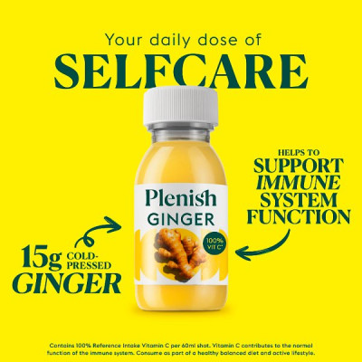 Plenish Ginger Vitamin C Immunity Shot 60ml (12 x 60ml)
