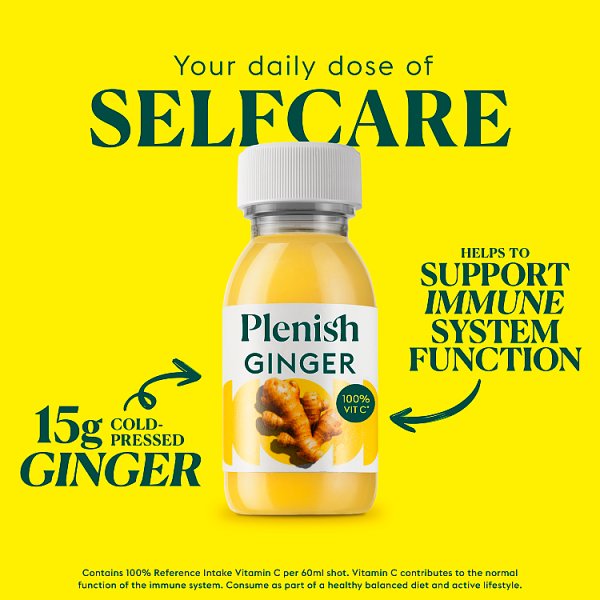 Plenish Ginger Vitamin C Immunity Shot 60ml (12 x 60ml)