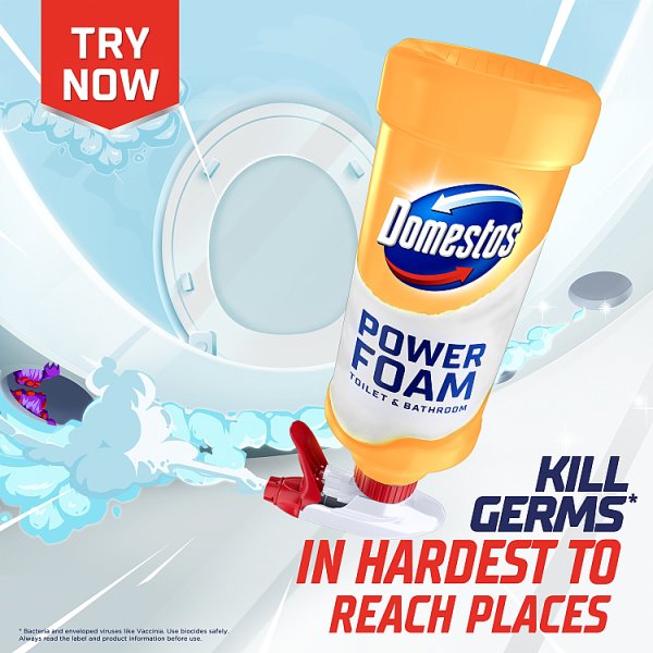 Domestos Power Foam Citrus Blast Toilet & Bathroom Cleaner Spray 450 ml (6 x 450ml)
