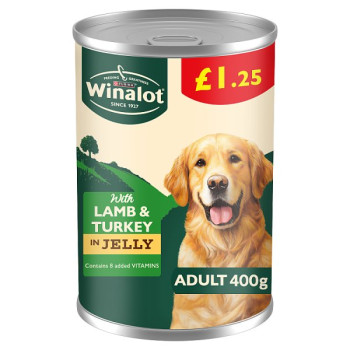 WINALOT Classics Lamb & Turkey in Jelly Wet Dog Food 400g PMP (12 x 400g)