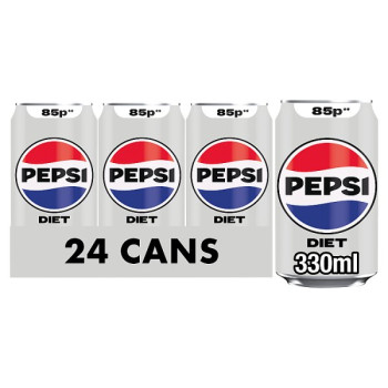 Diet Pepsi Cola Can PMP 330ml (24 x 330ml)