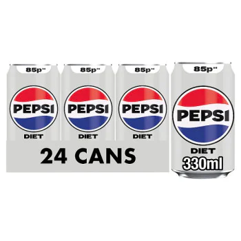 Diet Pepsi Cola Can PMP 330ml (24 x 330ml)