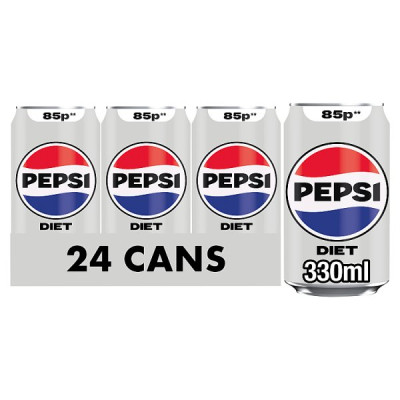 Diet Pepsi Cola Can PMP 330ml (24 x 330ml)