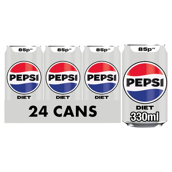 Diet Pepsi Cola Can PMP 330ml (24 x 330ml)