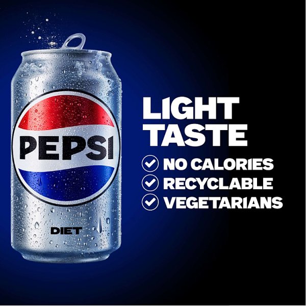 Diet Pepsi Cola Can PMP 330ml (24 x 330ml)
