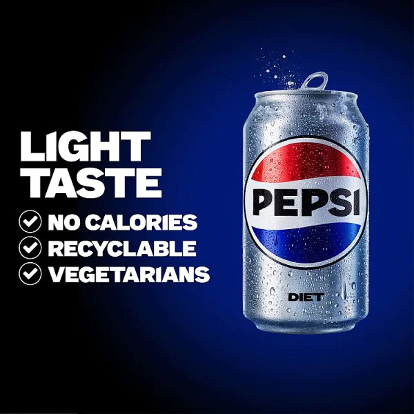 Diet Pepsi Cola Can PMP 330ml (24 x 330ml)