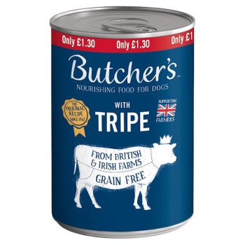 Butcher's Nourishing Food for Dogs with Tripe 400g (12 x 400g) Butcher's Nourishing Food for Dogs with Tripe 400g (12 x 400g)