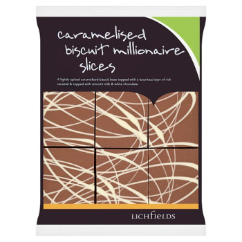 Lichfields Caramelised Biscuit Millionaire Slices 540g (1 x 9x65g)