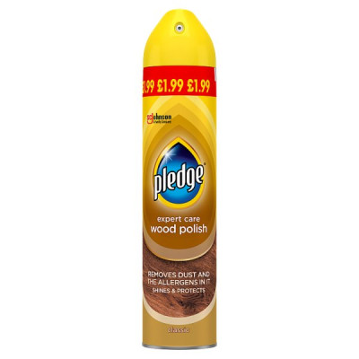 Pledge Wood Polish Aerosol, 250ml (6 x 250ml)
