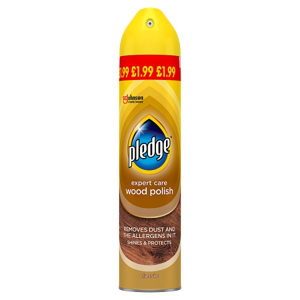 Pledge Wood Polish Aerosol, 250ml (6 x 250ml)