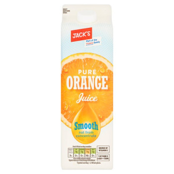 Jack's Pure Orange Juice Smooth not from Concentrate 1 Litre (6 x 1ltr)