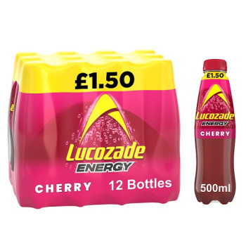 Lucozade Energy Drink Cherry 500ml (12 x 500ml)