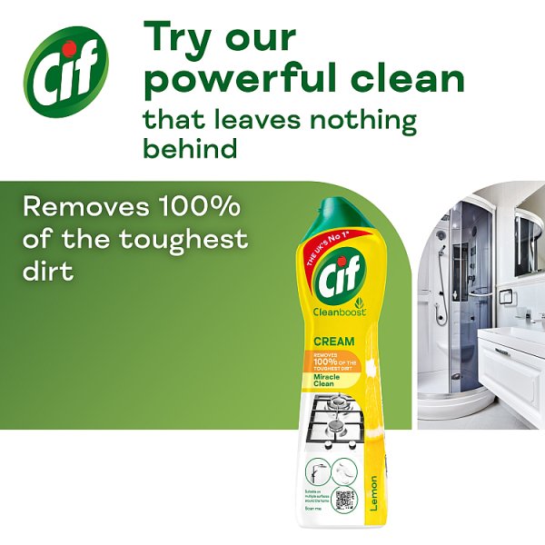 Cif Cream Cleaner Lemon 500 ml (8 x 500ml) Cif Cream Cleaner Lemon 500 ml (8 x 500ml)