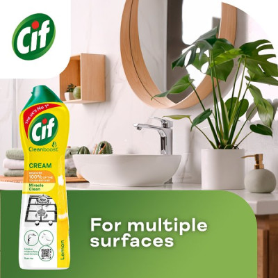 Cif Cream Cleaner Lemon 500 ml (8 x 500ml) Cif Cream Cleaner Lemon 500 ml (8 x 500ml)