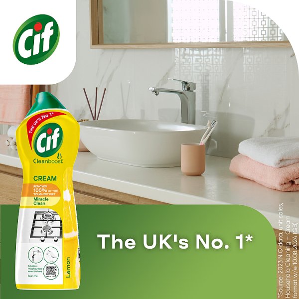Cif Cream Cleaner Lemon 500 ml (8 x 500ml) Cif Cream Cleaner Lemon 500 ml (8 x 500ml)