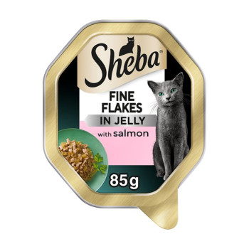 SHEBA® Fine Flakes Adult Wet Cat Food with Salmon Jelly 85g Tray (22 x 85g)