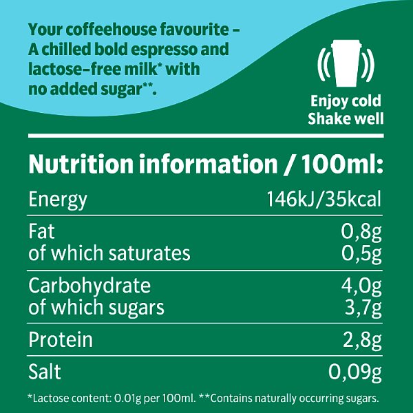 Starbucks Skinny Latte Lactose Free Iced Coffee 220ml (10 x 220ml)
