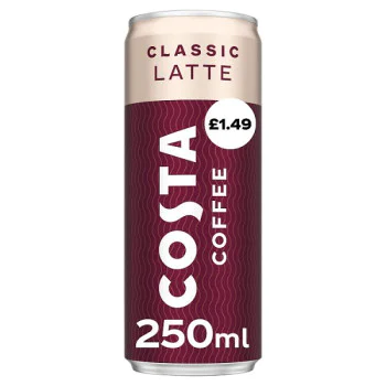 Costa Coffee Classic Latte Iced Coffee 12 x 250ml (12 x 250ml)