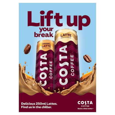 Costa Coffee Classic Latte Iced Coffee 12 x 250ml (12 x 250ml)
